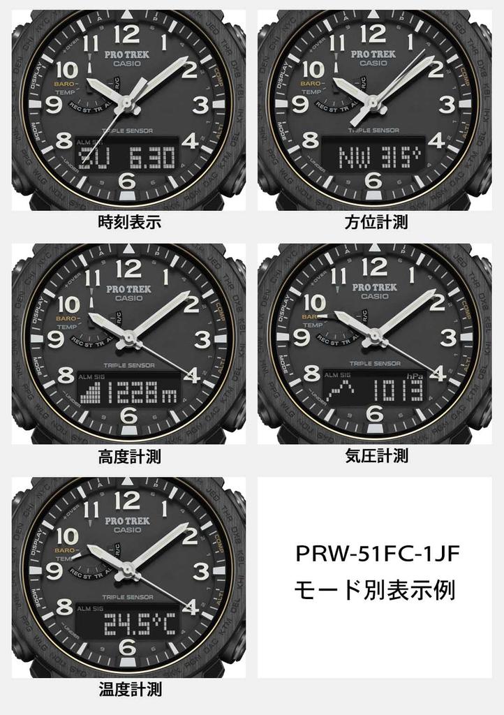 [Casio] Protrek PRW-51FC-1JF Мужские Черные