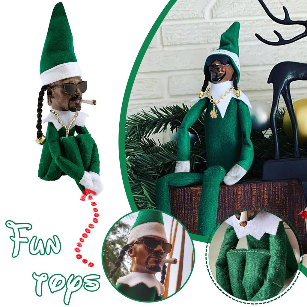 1/2pcs Snoop On A Stoop Christmas Elf Doll 2025 Christmas Decorations Festive Atmosphere Doll Ornament New Year Xmas Gift