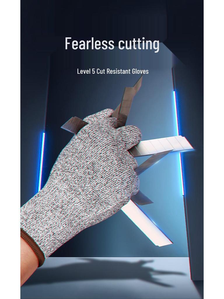 Перчатки 9 уровня защиты от порезов: Режущий, Прокалывающий, Износостойкий; Дышащая Нескользящая Защита для Работы, Чистки Рыбы, Пляжного Поиска и Кухонного Использования.
