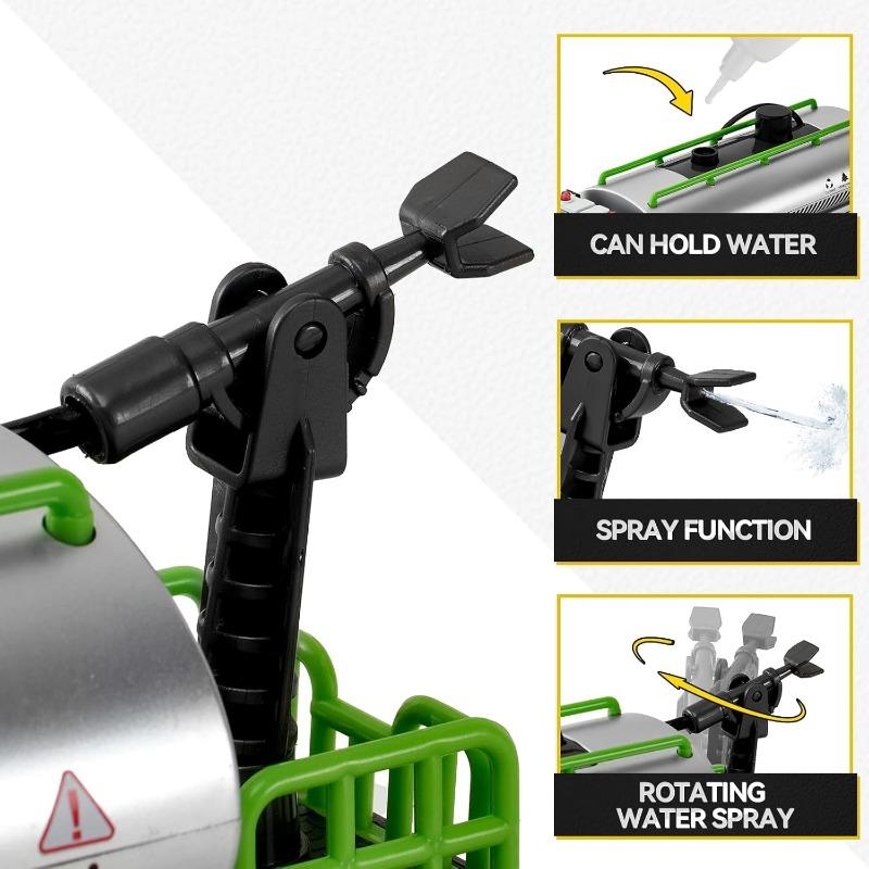 Литые игрушки-цистерны, грузовик для удаления дыма с помощью трения, со светом и звуком, 1:40 масштаб грузовик-разбрызгиватель детская игрушка