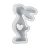 Easter Rabbit Silicone Mold 3D Heart Rabbit Candle Mold DIY Aromatherapy Candle Making Tool Resin Gypsum Mold Birthday