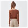 Женский спортивный топ для йоги с длинным рукавом Slim Fit