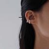 Geometric Double Circle Gold Color Sliver Color Round Earrings Korean Style Hoop Earrings Ear Clips