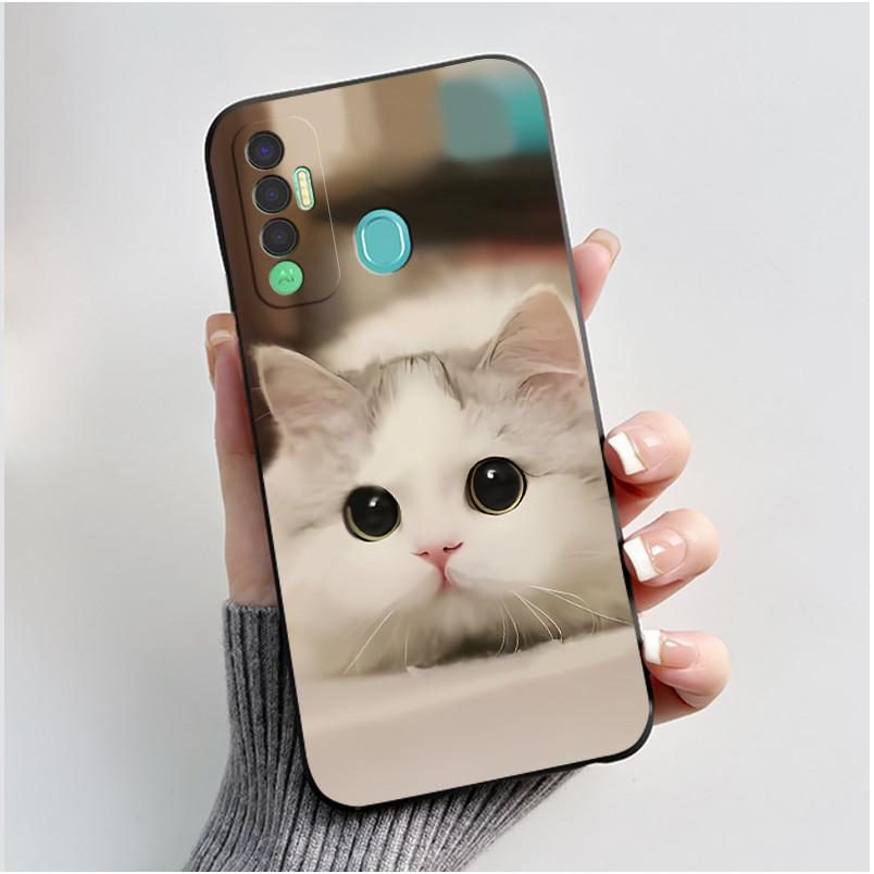 Милый Чехол Для Tecno Spark 7P Чехол Печатный Корпус Защитная Крышка Мягкий Силикон Мультяшный Корпус Телефона Fundas