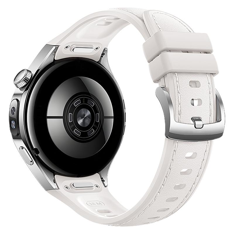 Силиконовый кожаный ремешок для Huawei Watch 5 46 мм без зазоров, резиновый ремешок для Huawei Watch 5 42 мм, нижний быстросъемный ремешок