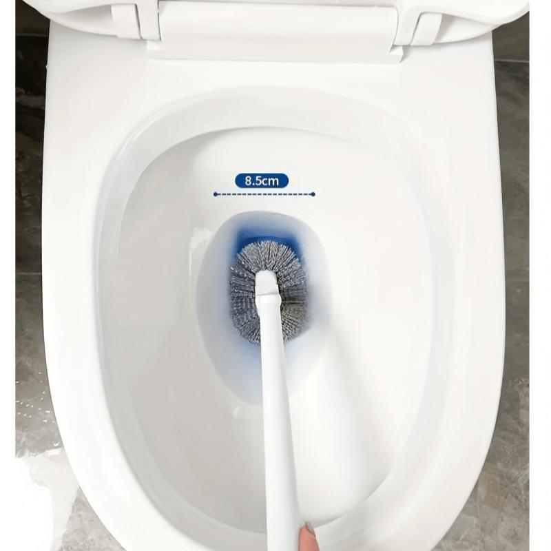 Эргономичная щетка для унитаза с длинной ручкой и головкой типа C, пластиковая щетка для чистки - портативная, многоразовая, для ванной комнаты и туалета