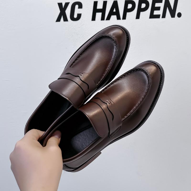 Fashion New Brand Business Men Shoes Fashion Male Wedding Shoes Outdoor All-match Flats Handmade Mens Loafers Leather Men's Dress Shoes