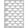 Geometric Stencil - Scandinavian Stencil - Semicircles - 29.7 X 42 Cm - Ideal for All Surfaces