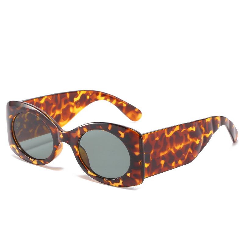 Oval Sunglasses, Trendy Personality Wide-Leg Glasses, Versatile Jelly Sunglasses For Women