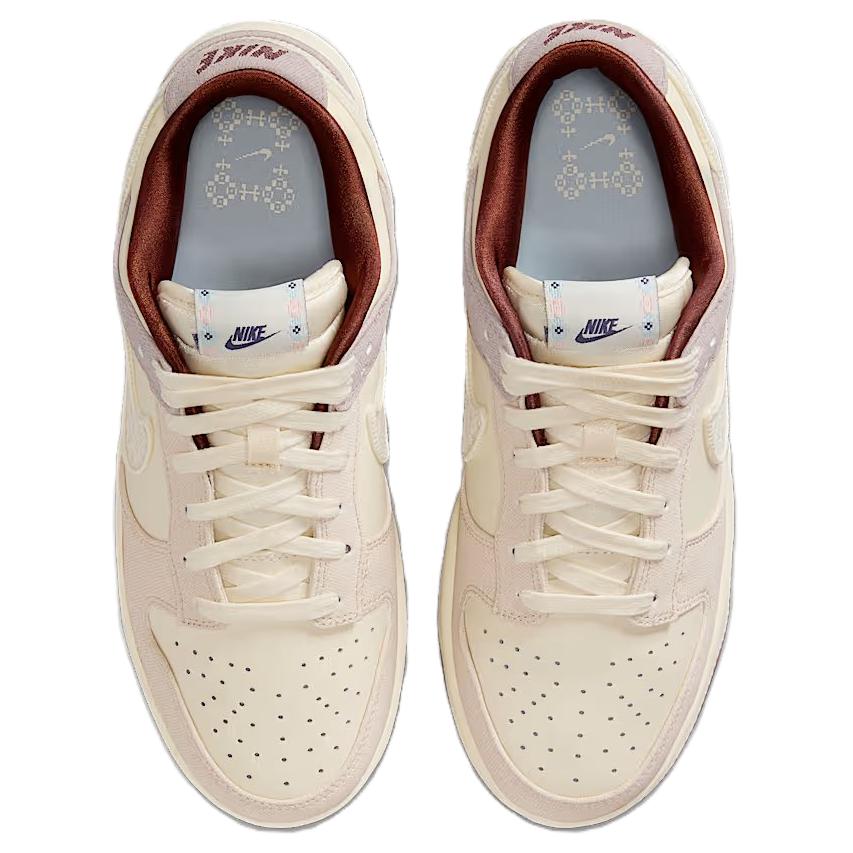 Nike Кроссовки Dunk из износостойкого материала, низкие, для скейтбординга, женские, бежево-коричневые, IH7353-010