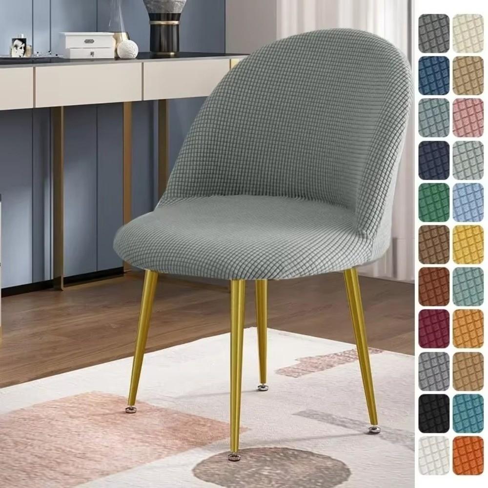 Anti-slip Low Back Duckbill Dining Chair Cover Curved Backrest Protector for Home Hotel Decoration