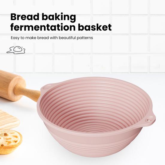 Силиконовая корзина для расстойки хлеба Banneton, складная овальная круглая складная миска для выпечки на закваске, антипригарный инструмент для формирования теста без плесени