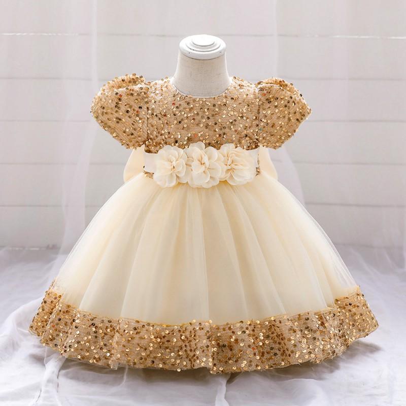 Girls Princess Dress Stage Performance Birthday Party Runway Show Cotton Blend Formal Gown