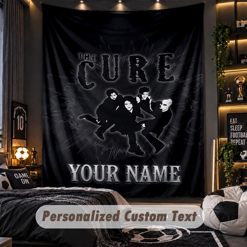 TapestryThe Cure Custom Name Text Personalized Wall Hanging Tapestry Home Wall Decor
