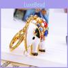 Colorful Elephant Cat Eye Stone Rhinestone Car Keychain Keyring For Women Gifts