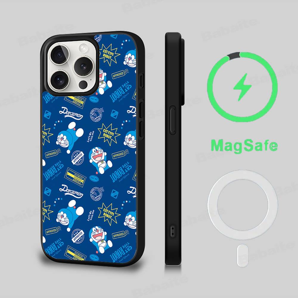 Cute Cartoon-u-Doraemons-t Phone Case For IPhone 17 Air 16 15 14 13 12 11 Pro Max Plus For Magsafe Wireless Charge Cover