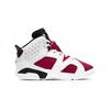 Детские кроссовки Air Jordan 6 Retro PS Carmine 2021 Белый Черный 384666-106