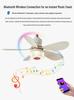 Bluetooth E27 RGB Музыкальный вентилятор-светильник с рисунком Цветок скачек - Многофункциональный 3-в-1 Широкое напряжение.