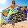1Pc Autumnal Dots Harvest Scene Beach Towel, Quick Dry, Multi-Use for Beach Pool Gym Yoga Home Travel, Christmas, Halloween, Xmas Gift S929599