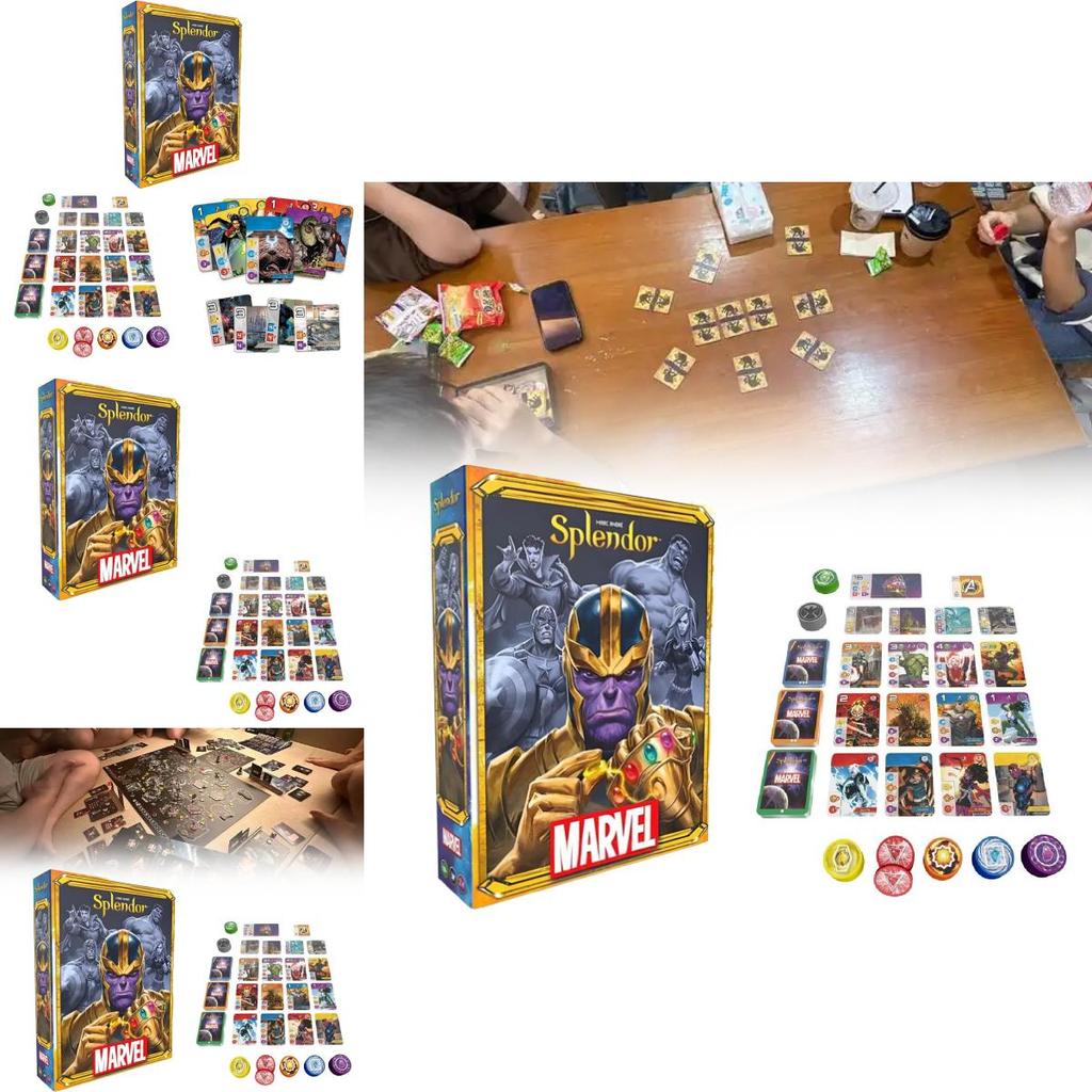 Splendor Marvel Board Game Featuring Paper Cards For Kids And Adults