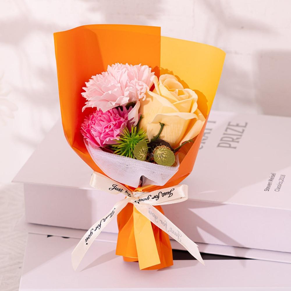 Искусственные Украшения Мыло Букет Гвоздик Имитация Букет Цветов Гвоздики День Святого Валентина