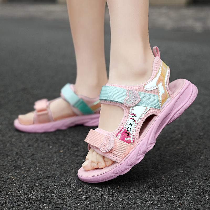 Girls baby shoes wading shoes beach shoes girls students soft soles with sandals classmates