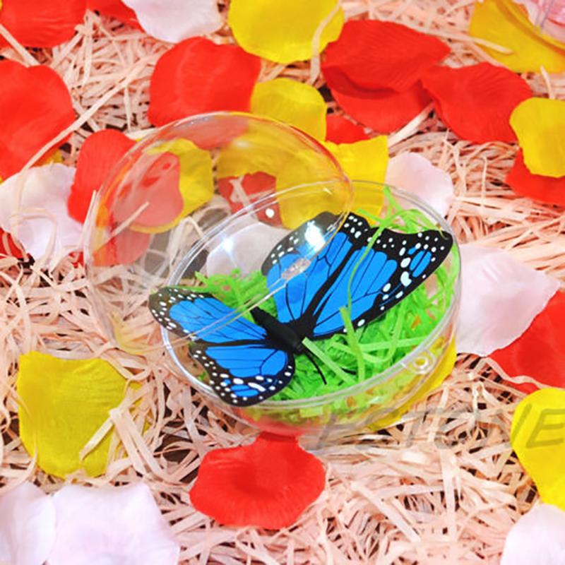 Plastic Round Ball Christmas Clear Bauble Ornament Gift Present Xmas Tree New