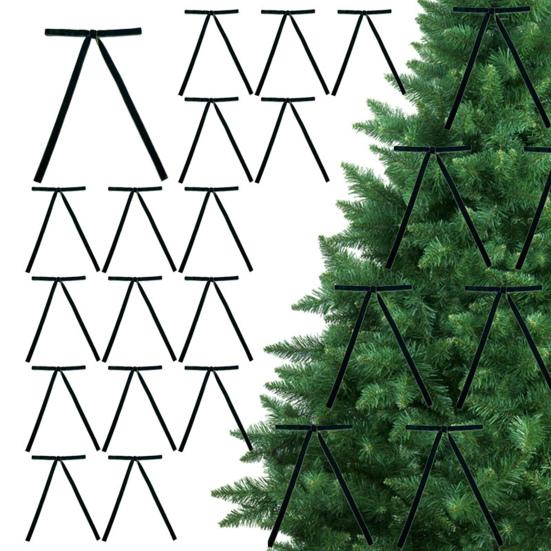 10 шт. бархатных рождественских бантов, винтажные рождественские елочные бархатные ленты, банты, декор для