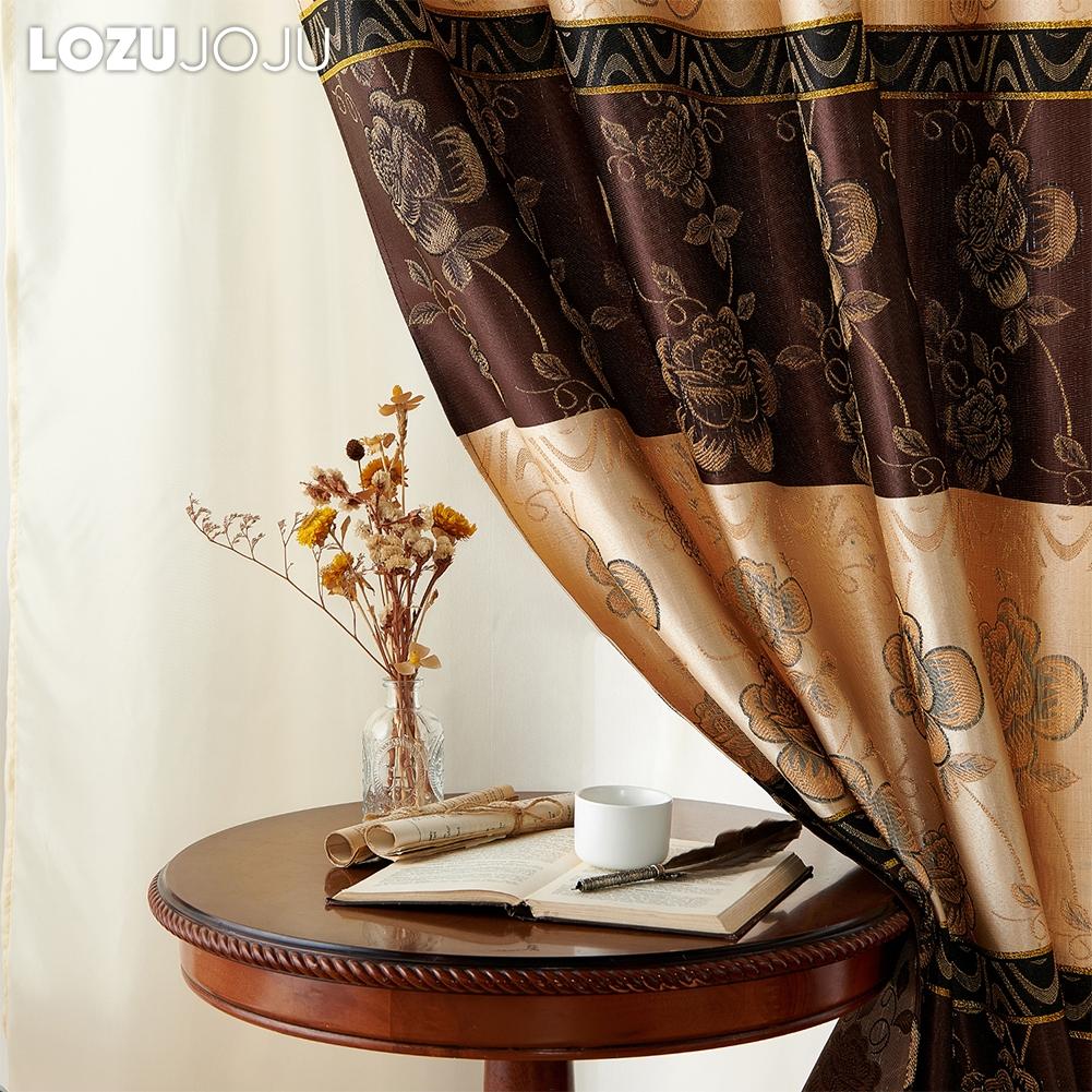 1 шт. LOZUJOJU 70-80% затемняющие европейские роскошные жаккардовые интегрированные шторы для спальни, гостиной, домашнего декора