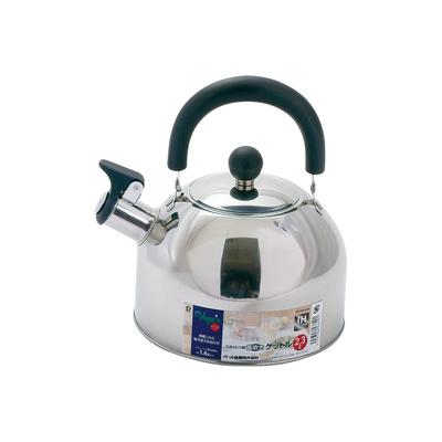 Pearl Metal Совместимый с индукцией Чайник из нержавеющей стали для всех источников нагрева, 2,3 л, Со свистком, Совместимый, Источники, Сталь, Vesic, HB-6629