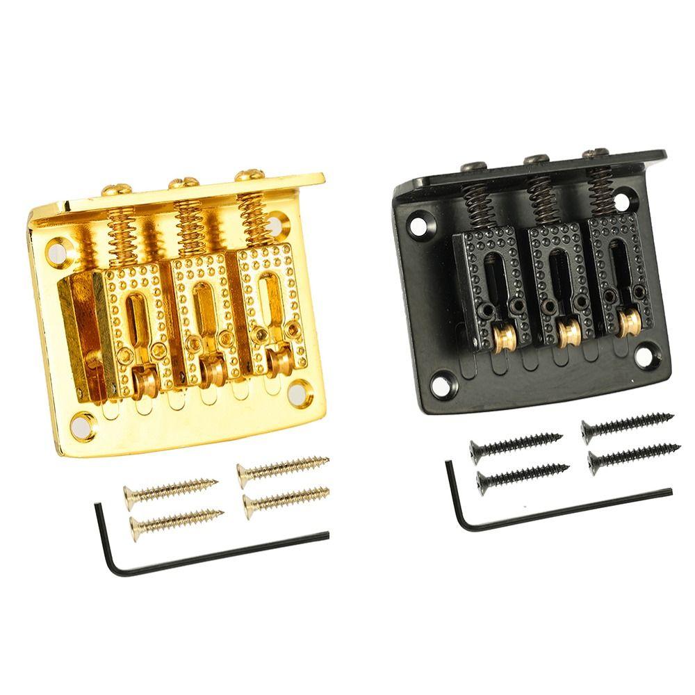 3 String Bridge Replacement Parts Zinc Alloy 3 String Guitar Bridge 3 String Tailpiece Bridge