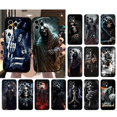 Чехол для телефона 'Жнец Череп Скелет' для iPhone 18 15 14 Pro Max 13 12 11 Pro Max XSMax XR 12 13 mini 14 Plus