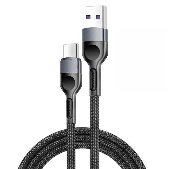 Плетеный дата-кабель 5А Type-C для быстрой зарядки мобильного телефона, шнур для передачи данных, провод для зарядки