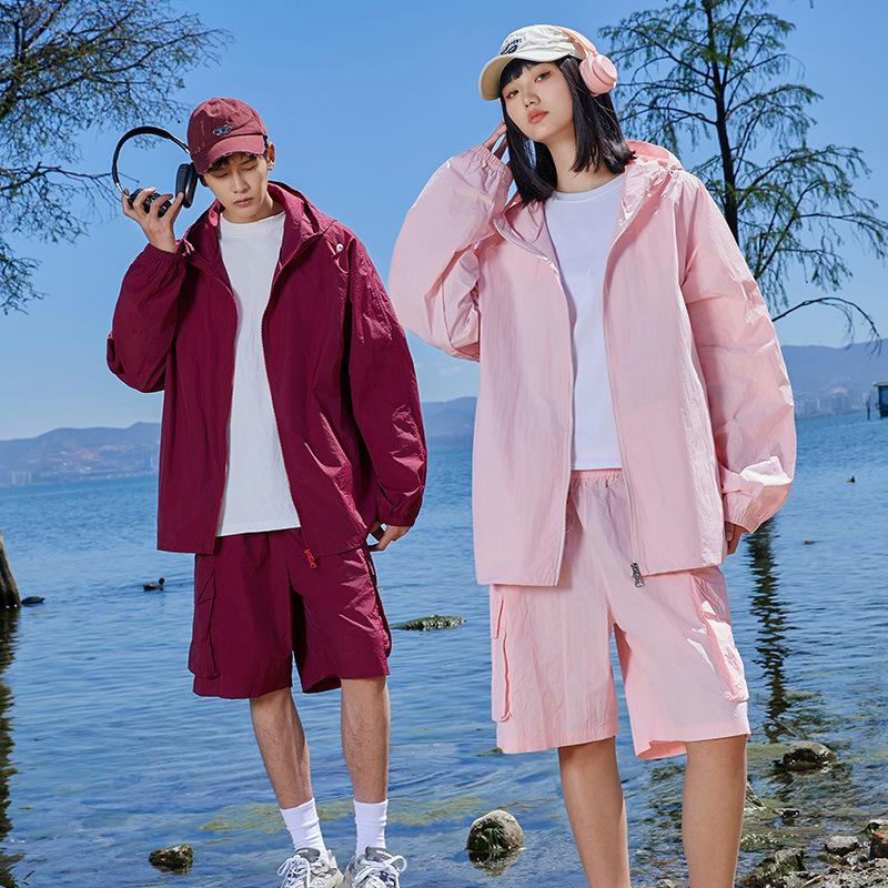 1011 New Thin Breathable Sun-Protection Outerwear, Unisex Trendy Fashion Hooded Design Logo Printed