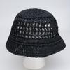 PRADA [Excellent Condition] 1HC137 2A2T Woven Fabric Bucket Hat hat M blackUsed