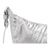 Kate Spade Fabric Crescent Bag, Shoulder Bag, Crossbody Bag Medium Women's Silver KM705-020