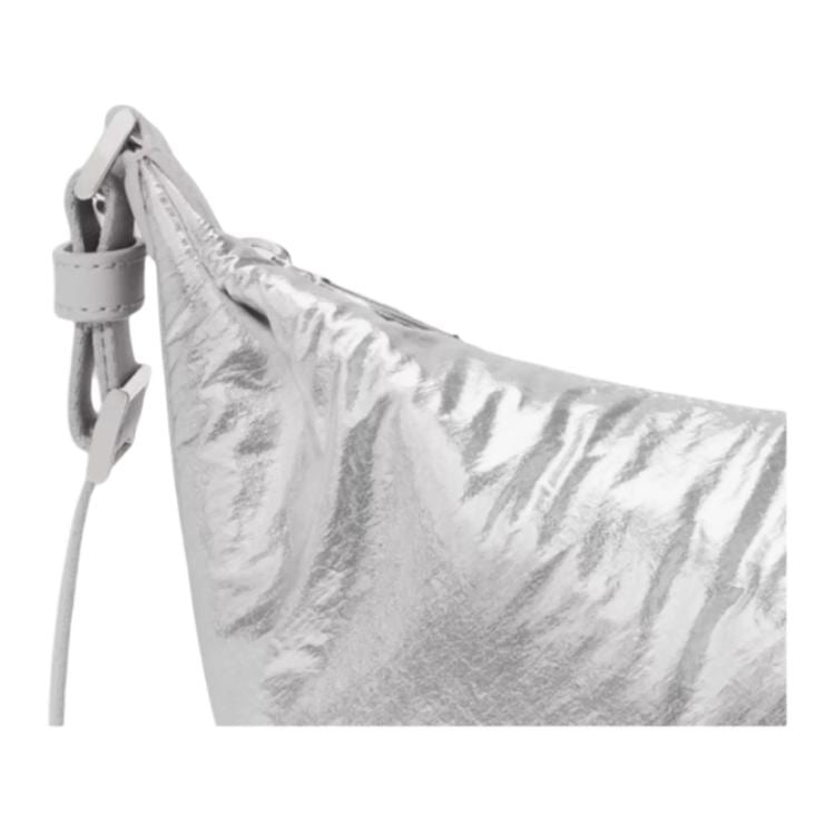 Kate Spade Fabric Crescent Bag, Shoulder Bag, Crossbody Bag Medium Women's Silver KM705-020