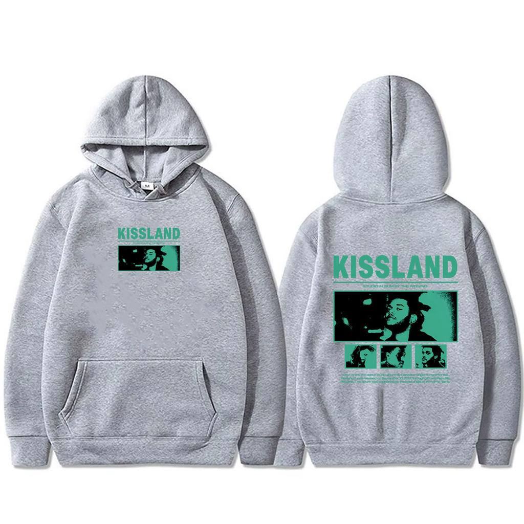 Rapper The Weeknd Kiss Land Album Graphic Hoodie Men Women Hip Hop Fashion Pop Music Streetwear Men's Casual Oversized Hoodies