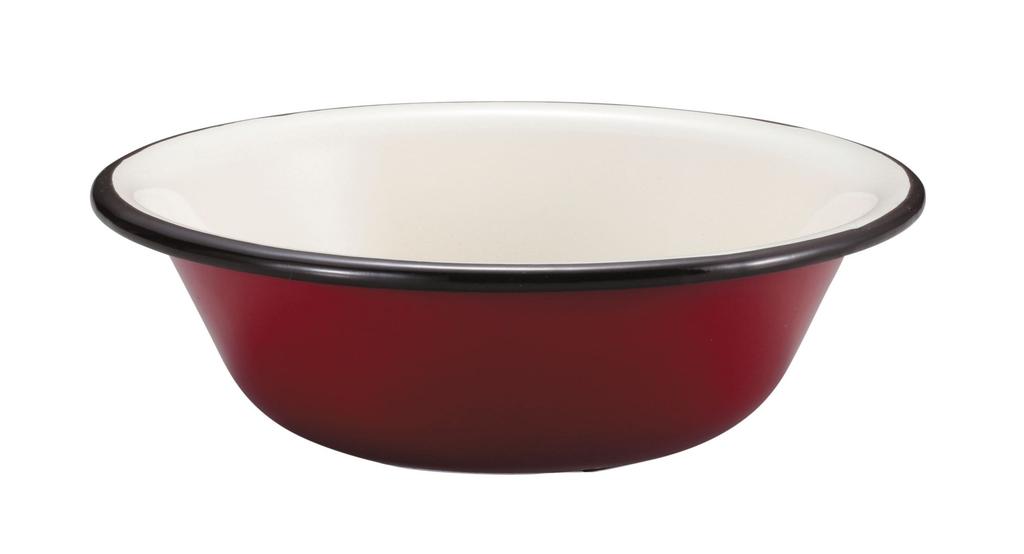 Captain Stag BBQ Bowl, Enamel, 16cm, Red, UH-514