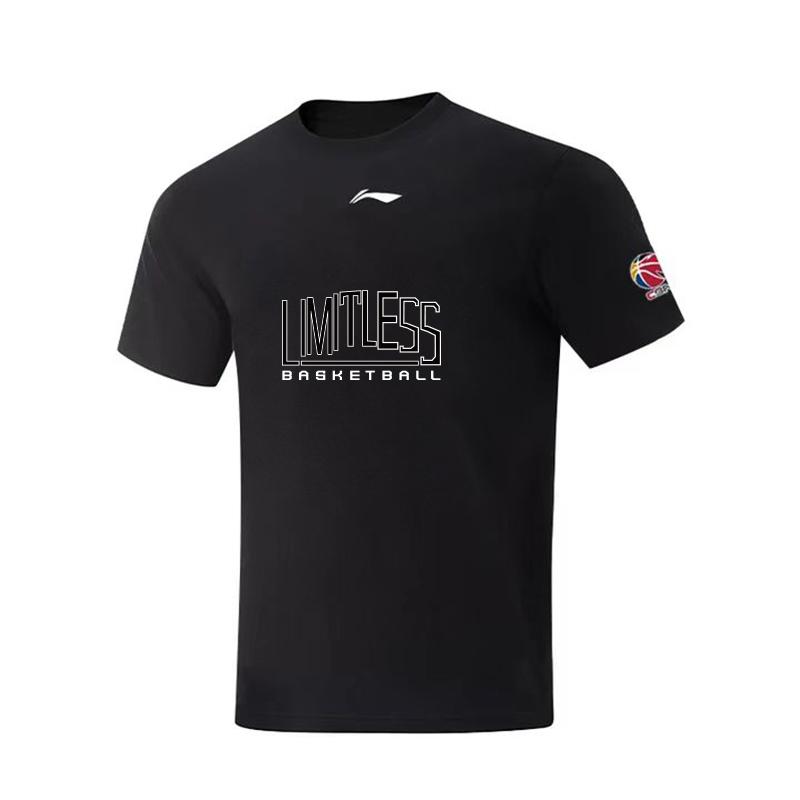 Футболки Li Ning Унисекс Черные С круглым вырезом Умеренный прямой крой AHSVE61-1LIMITLESS