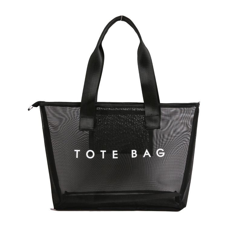 Корейская новая прозрачная большая сумка большой вместимости женская 2025 лето новая модная повседневная простая на плечо сумка-тоут