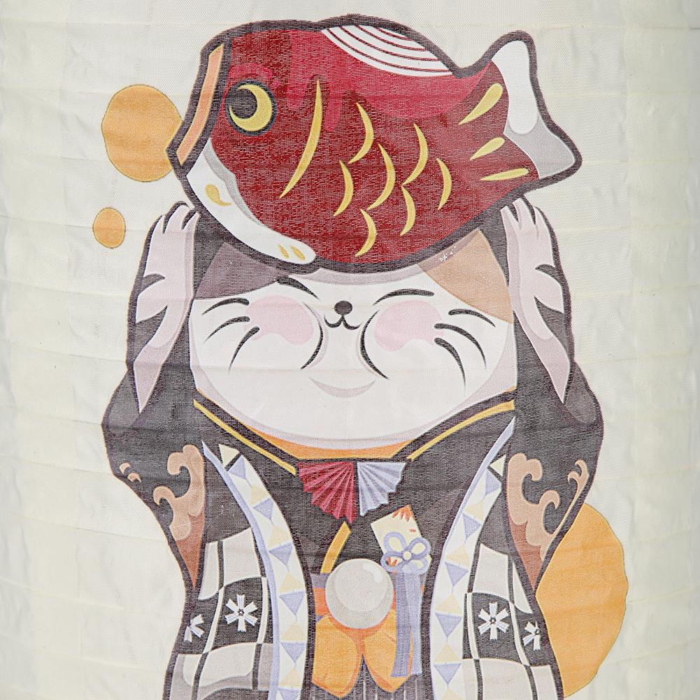 Подвесной фонарь в стиле ретро в японском стиле с принтом кота на удачу, сашими, суши, паб, бистро, ресторан, декор изакая, шелковый водонепроницаемый фонарь