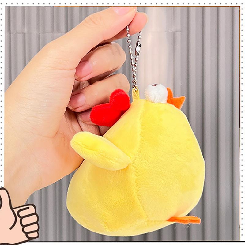 Милый плюшевый брелок в виде приседающей курицы, Подвеска для сумки в виде бодрой утки, Кукла для кранового автомата