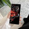 Чехол для телефона Samurai Hannya Mask Ghost Tattoo S25Ultra Для Samsung Galaxy S25 S24 S23 S21 Ultra S20 FE S22 Plus A55 5G Прозрачный чехол