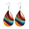 2 пары уникальных абстрактных многоцветных серег из ПУ кожи, модные серьги, легкие и трендовые для повседневной носки, элегантные серьги, серьги для вечеринки