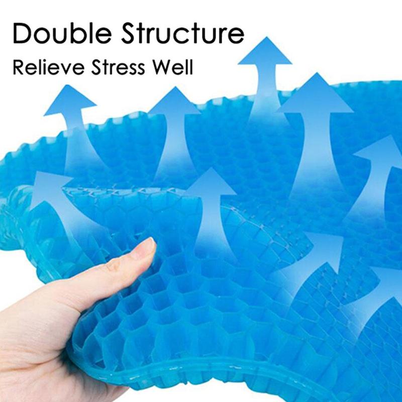 1 шт. Мотоциклетная гелевая подушка сиденья Дышащая теплоизоляция Сезон Скольжение Солнцезащитный крем Воздушная амортизация Анти Четырехместная абсорбирующая накладка Чехол