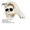 Realistic Bone Texture Figurine Halloween Skull Hand Sculpture, Gothic Skeleton Head Figurine, Spooky Resin Home Tabletop Ornament Decoration