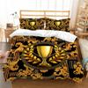 3D роскошный узор, модное домашнее постельное белье, односпальная двуспальная кровать, полноразмерная наволочка и пододеяльник, 2/3 кусочка микрофибры, украшение для дома