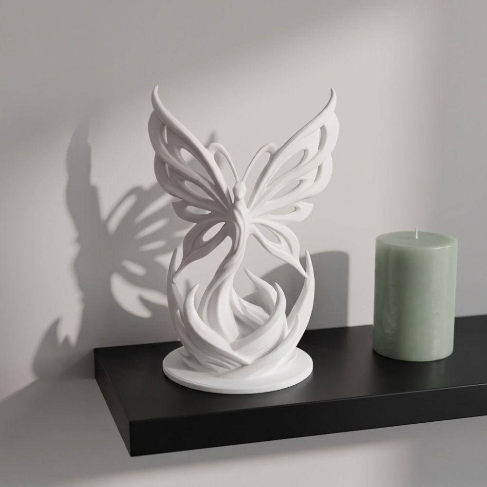 Hollow Twist Butterfly Statue Minimalist Desktop Art Ornament Abstract Butterfly Sculpture Home