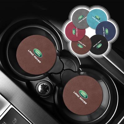 1 шт. Замшевый автомобильный коврик-подставка для слотов для стаканов с водой, нескользящий коврик для Range Rover Velar Velar Freelander 3 SVR L320 L330 Defender Discovery Sport